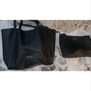 Black heidi tote from guess